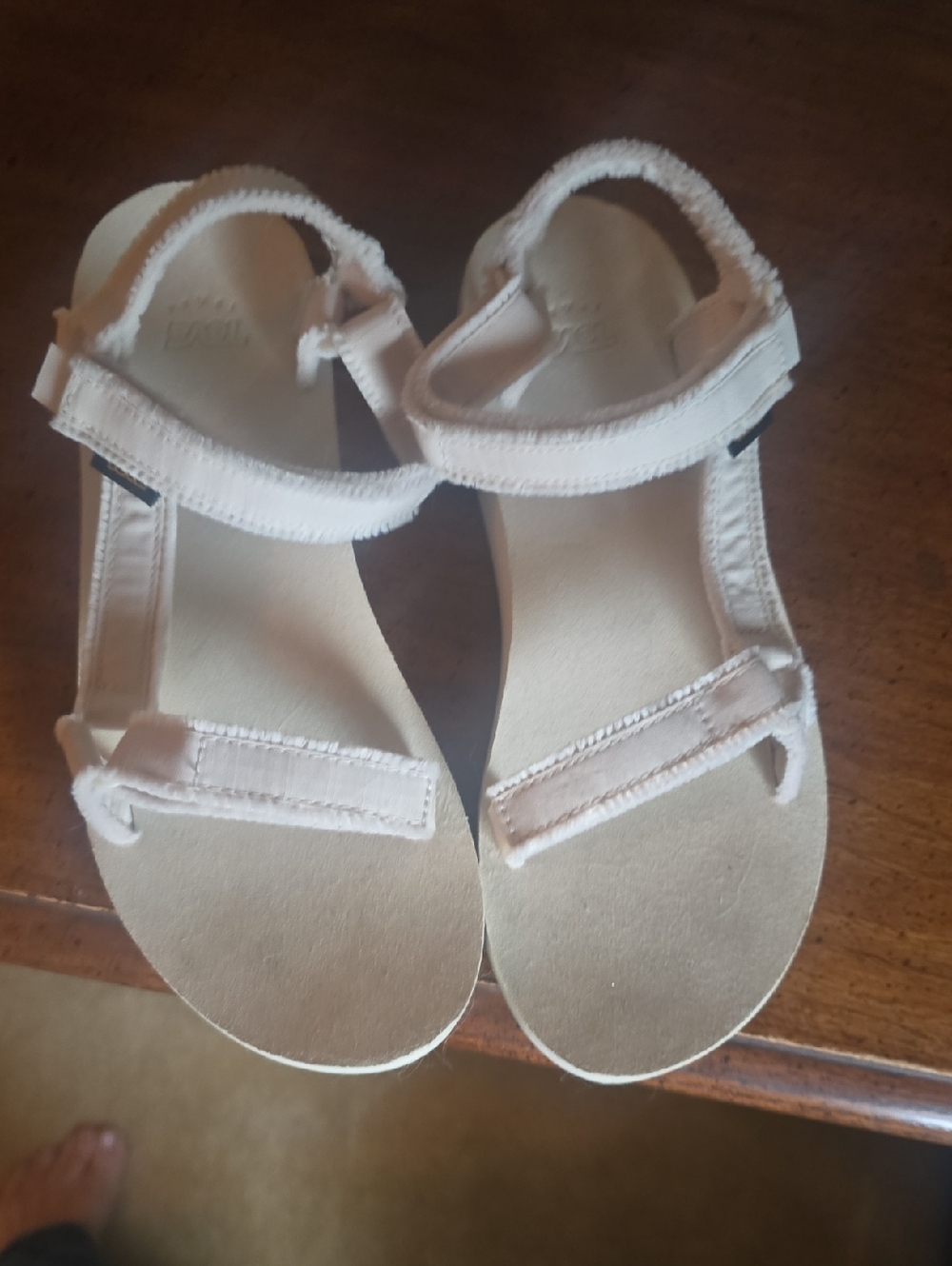 Teva White Strappy Open-Toe Sandals